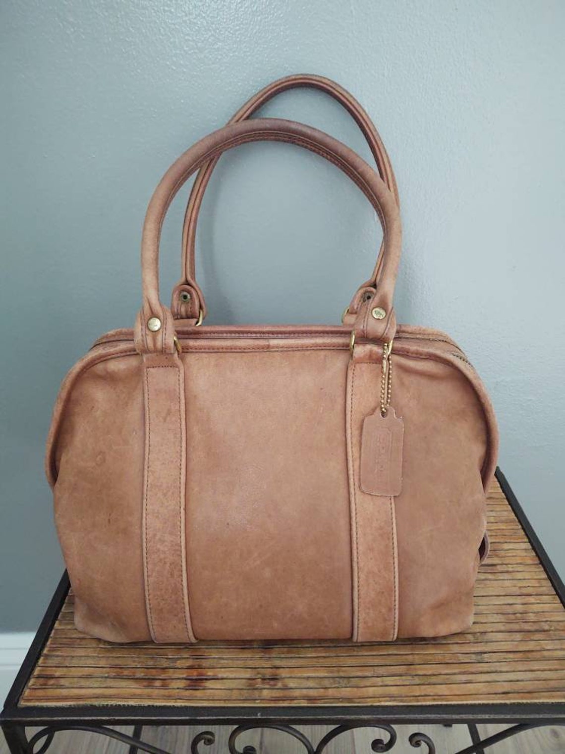 Coach Leather Speedy Bag / Distressed | Etsy