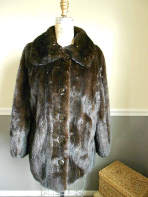 Mink Coat / Chocolate Brown Mink - image 1