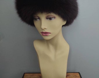 Brown Fox Fur Headband / Fox Earmuffs / Ear Warmer