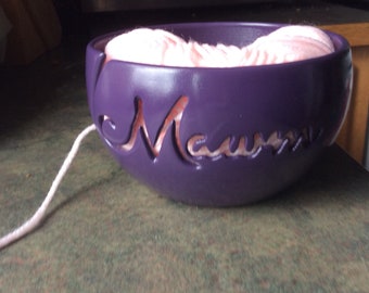 Custom, personalized Yarn Bowl