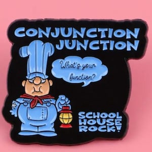 Schule Haus Rock Anstecknadel Konjunktion Junction Was ist Ihre Funktion Emaille Pin Anstecknadel Button