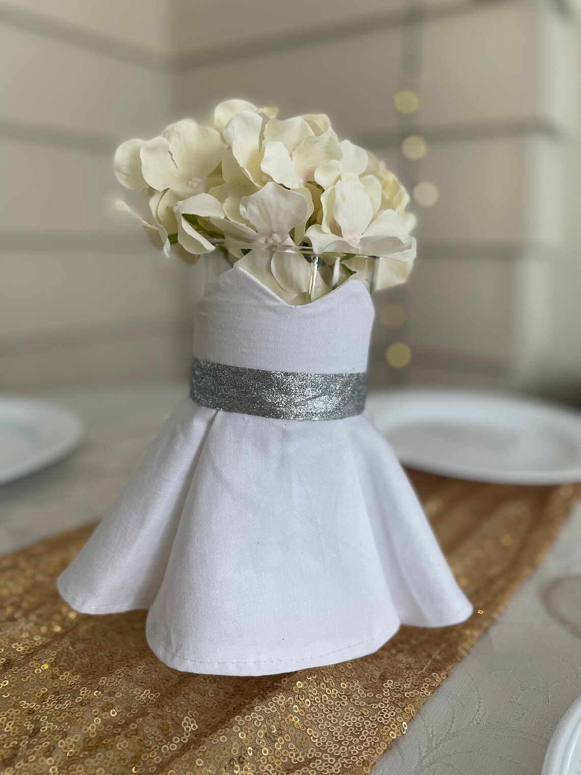 BrideToBe Bridal Shower Vase White Wedding Dress Shower Etsy