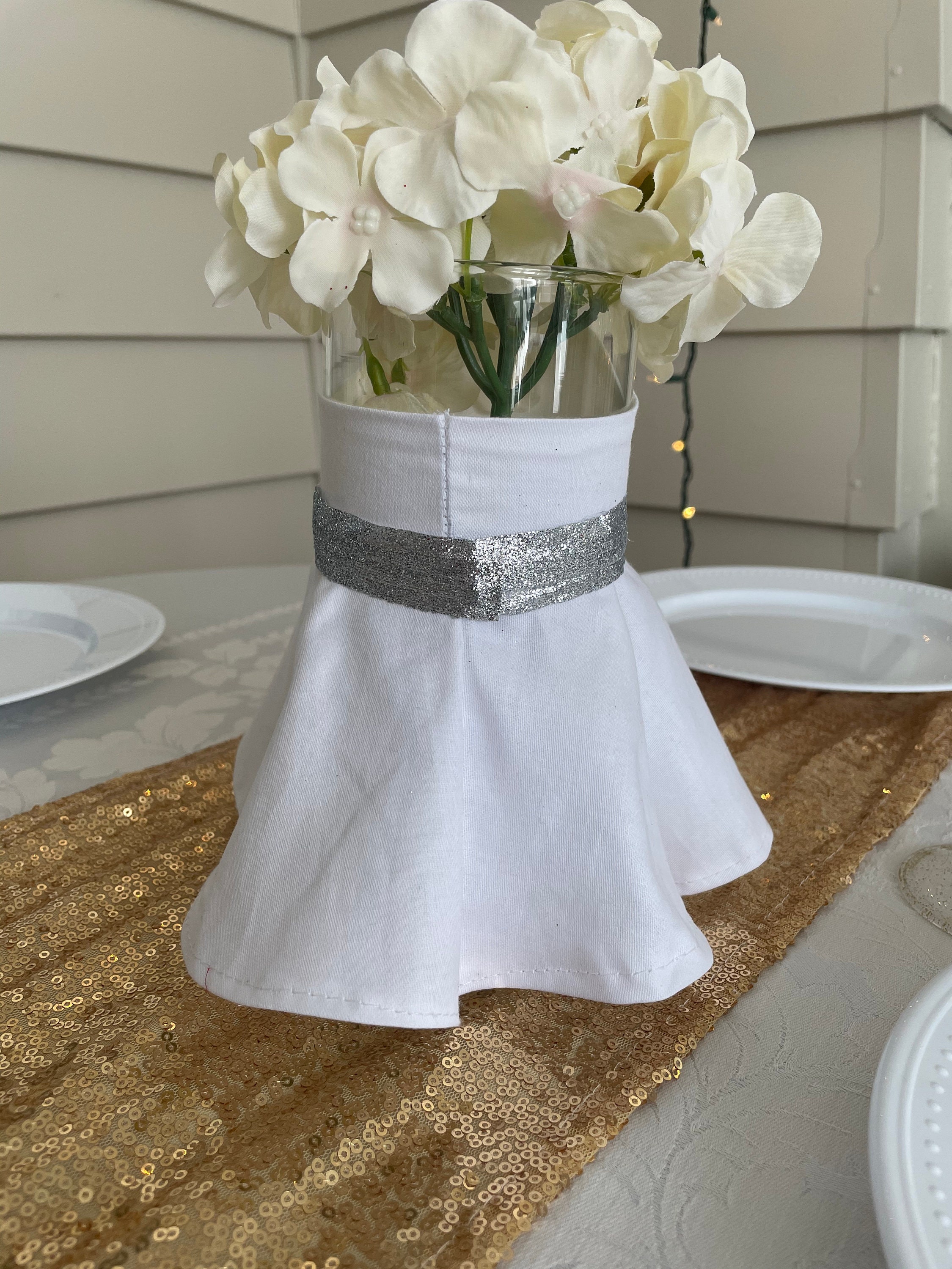 BrideToBe Bridal Shower Vase White Wedding Dress Shower Etsy