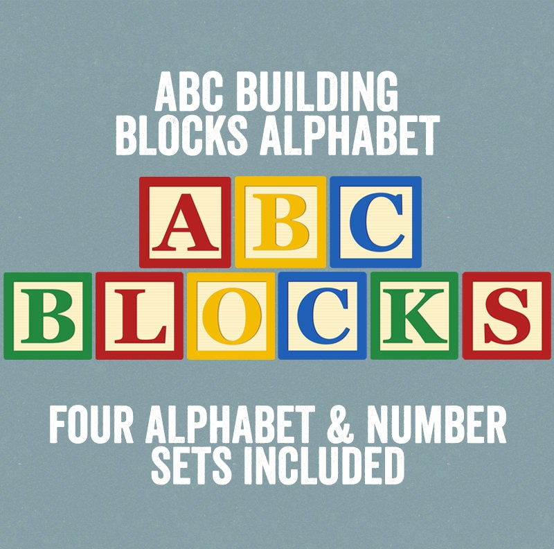 Alphabet Blocks Clipart Abc Blocks Letter Clip Art Abc Etsy