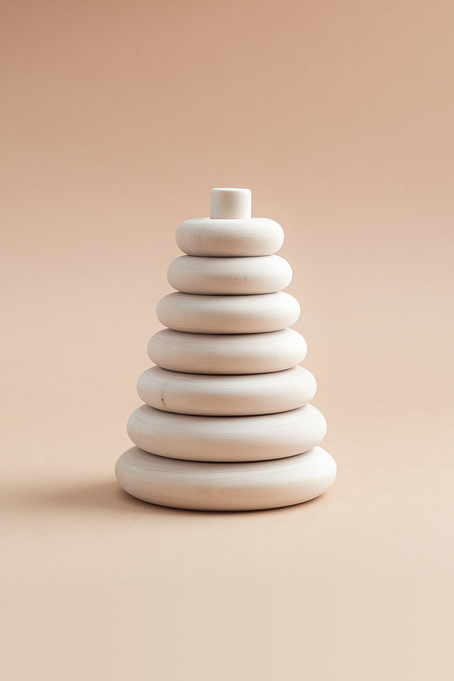 Ring stacker toy Shape pyramid Wooden stacking toy Etsy