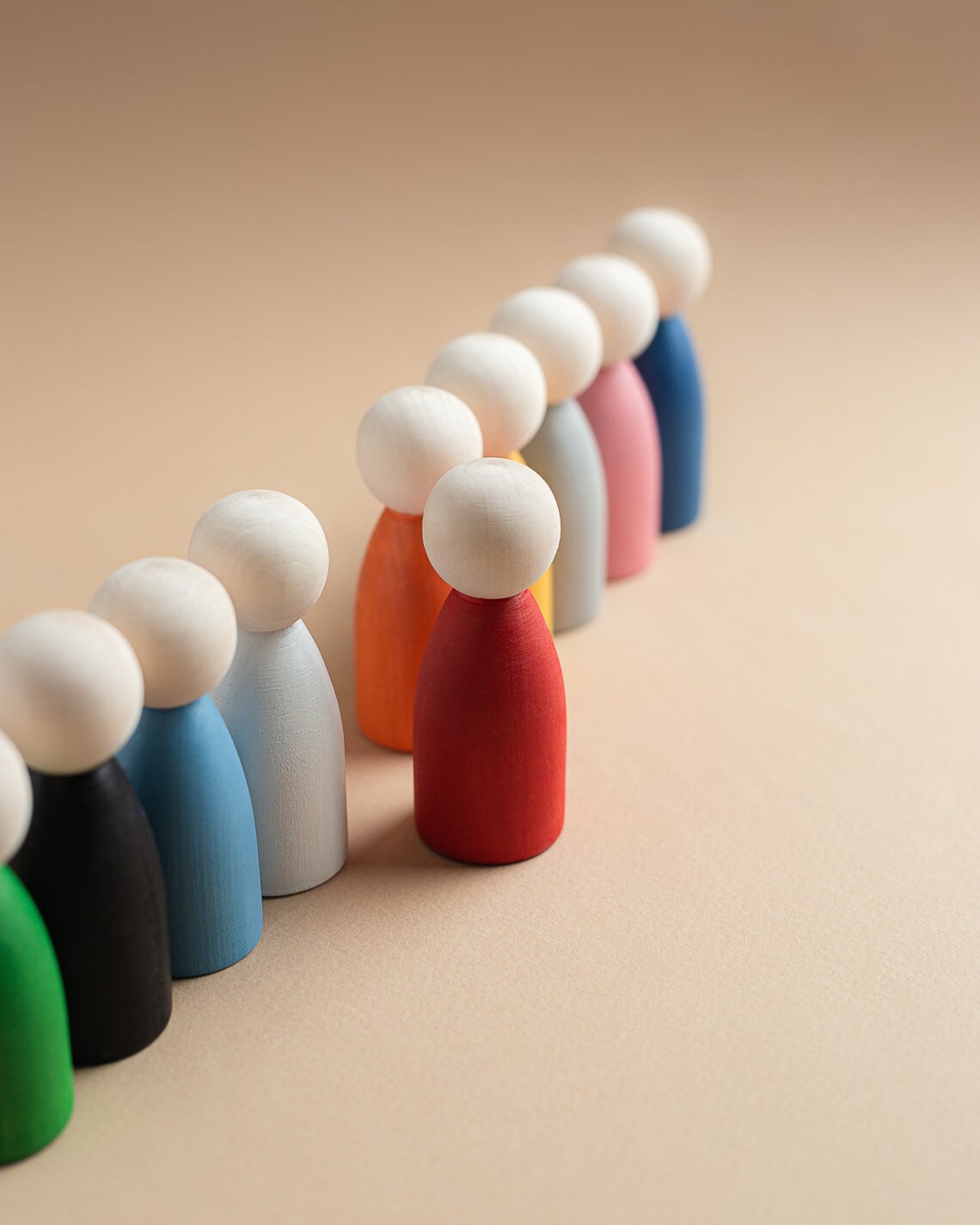 Rainbow Peg Dolls Montessori Baby Toys First Christmas Gift Etsy