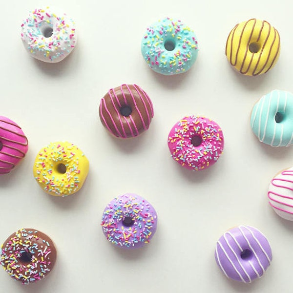 12 x 30g Classic Doughnut Pattern Weights | AWARD WINNING | Great Sewing Gift for Birthdays | Handmade with Polymer Clay by Oh Sew Quaint |