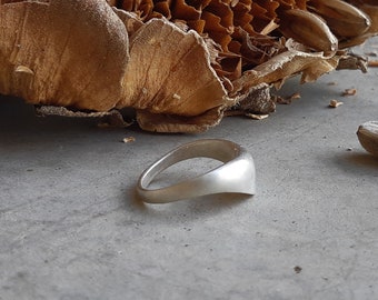 Enkel silverring utan krusiduller