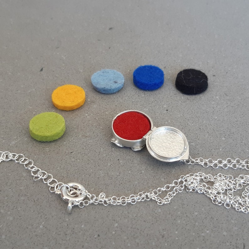Aromatherapy Jewelry Essential Oil Diffuser Pendant Sterling Silver Locket Necklace Yoga Jewelry