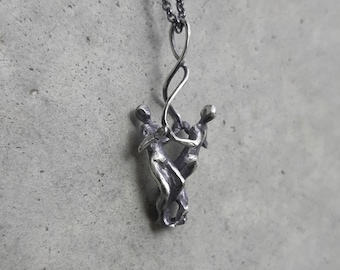 Twin Souls halsband, fint silverhänge, Gemini halsband 3