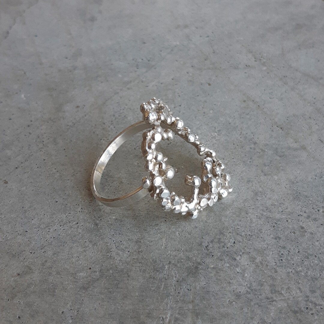 Grn Silver Rings Silver Grain Ring - Etsy