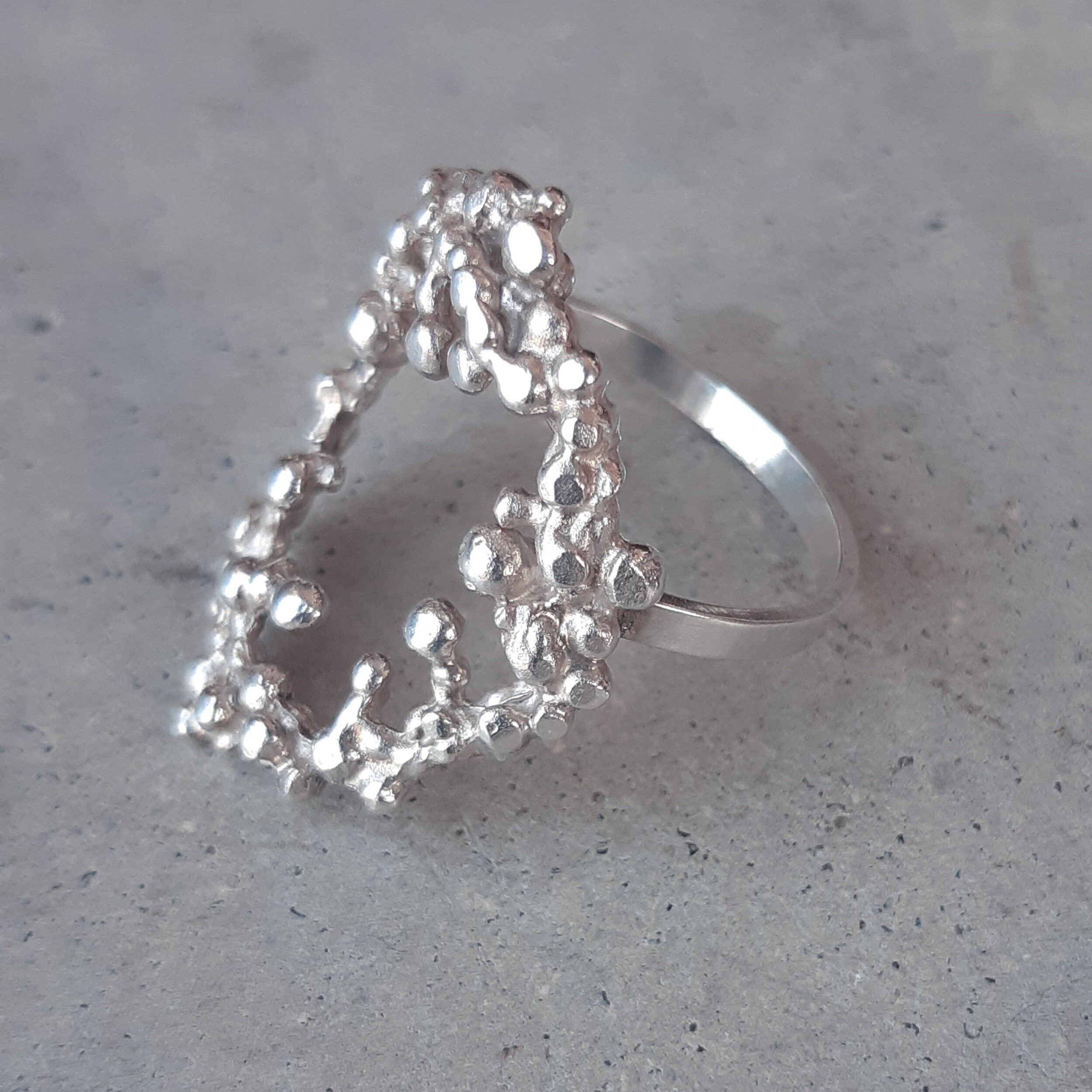 Grn Silver Rings Silver Grain Ring - Etsy