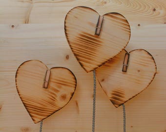 Minimalistischer Holzbilderrahmen "Hearts".