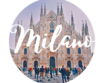 Arte de pared de estilo vintage "Milán" - Sin marco.