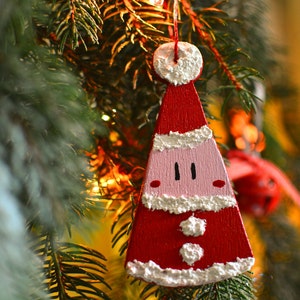 Santa wooden Christmas ornaments. image 2