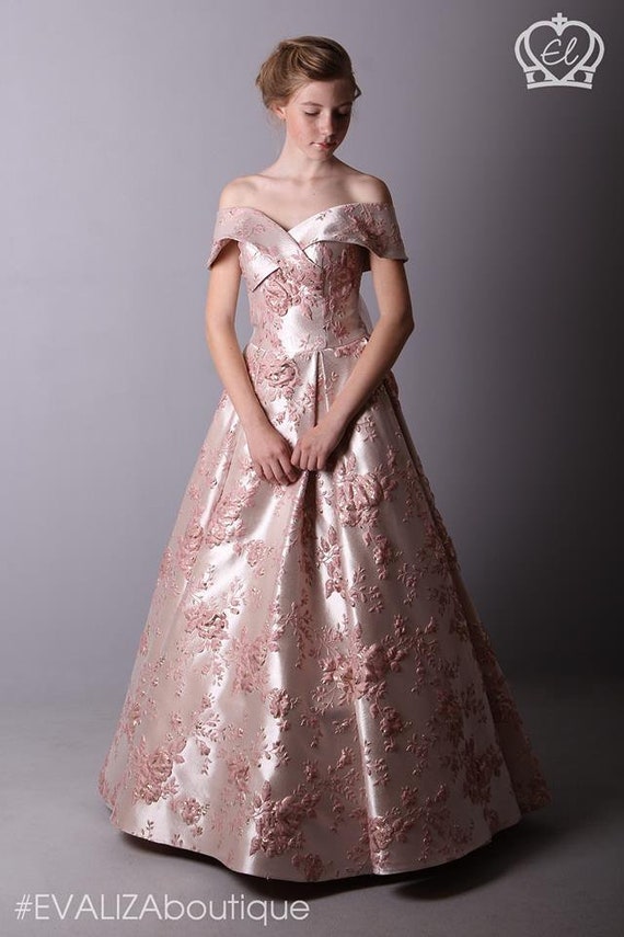 girls satin gown