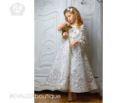 calf length lace dresses