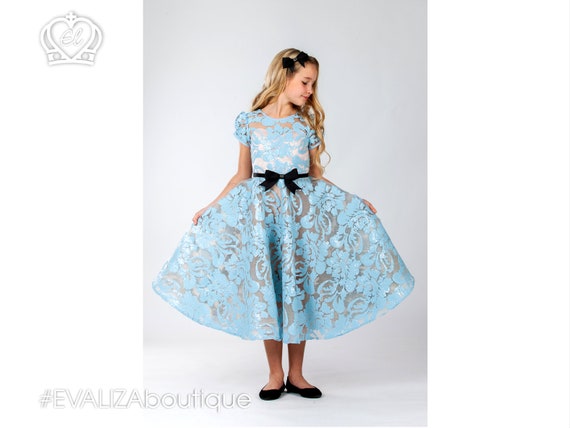 blue dress with black belt
