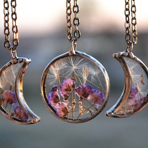 Moon phases jewelry set, Set of 3 necklaces, Anti-Anxiety pendants, Best friend choker necklace, Moon phases jewellery, Space jewelry