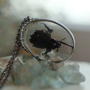 Black rose necklace, Black Flower Necklace, Gothic Necklace, Halloween necklace, Floral vintage jewelry, Flower necklace, Witchy pendant image 15