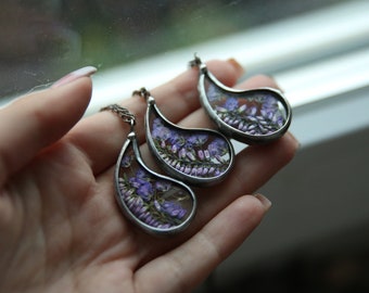 Collier & Boucles D'oreilles Croft And Barrow - Violet Avec Pendentif Fleur - Neuf Avec étiquettes