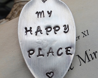 My Happy Place Antique Spoon Bookmark