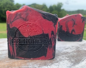 Strawberry Detox Goat Milk Soap With Activated Charcoal