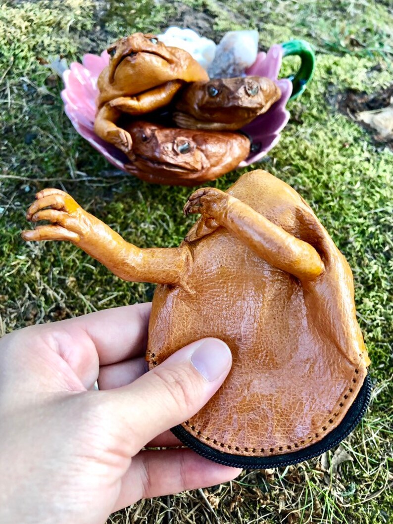 Real Sugar Cane Toad halfbody purse High Quality leather Etsy