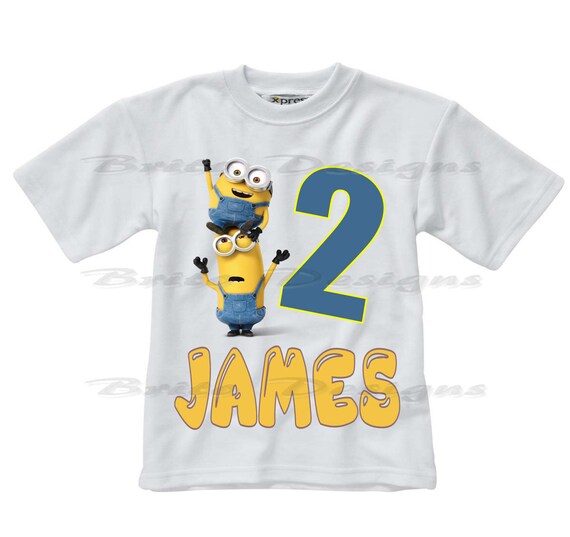 Personalized Minion Birthday T-Shirt