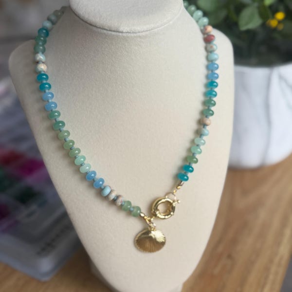 Candy Necklace Style Rondelle Beaded Necklace