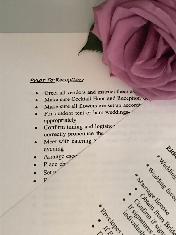 deluxe edition day of wedding coordinator etsy