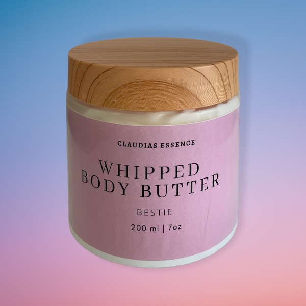 Bestie Whipped BodyButter - Best Friend - Cocoa Butter Triple Butter Whipped Body Cream, Shea, Mango, Kokum, Natural Fragrance