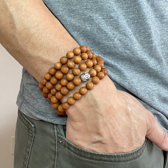 Sandalwood 8mm Mala Beads 108 Bead Wood Yoga Mala Bracelet Necklace Meditation  Beads -  Canada