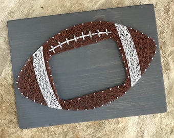 Football String Art, Picture Frame Sign, Game Room Decor, Man Cave Wall Art, Gifts for Men, Sports Gifts, Football Coach, Picture Frame 4X6