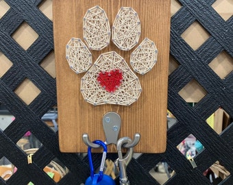 Soporte para correa con diseño de huella de perro, regalo para amantes de las mascotas