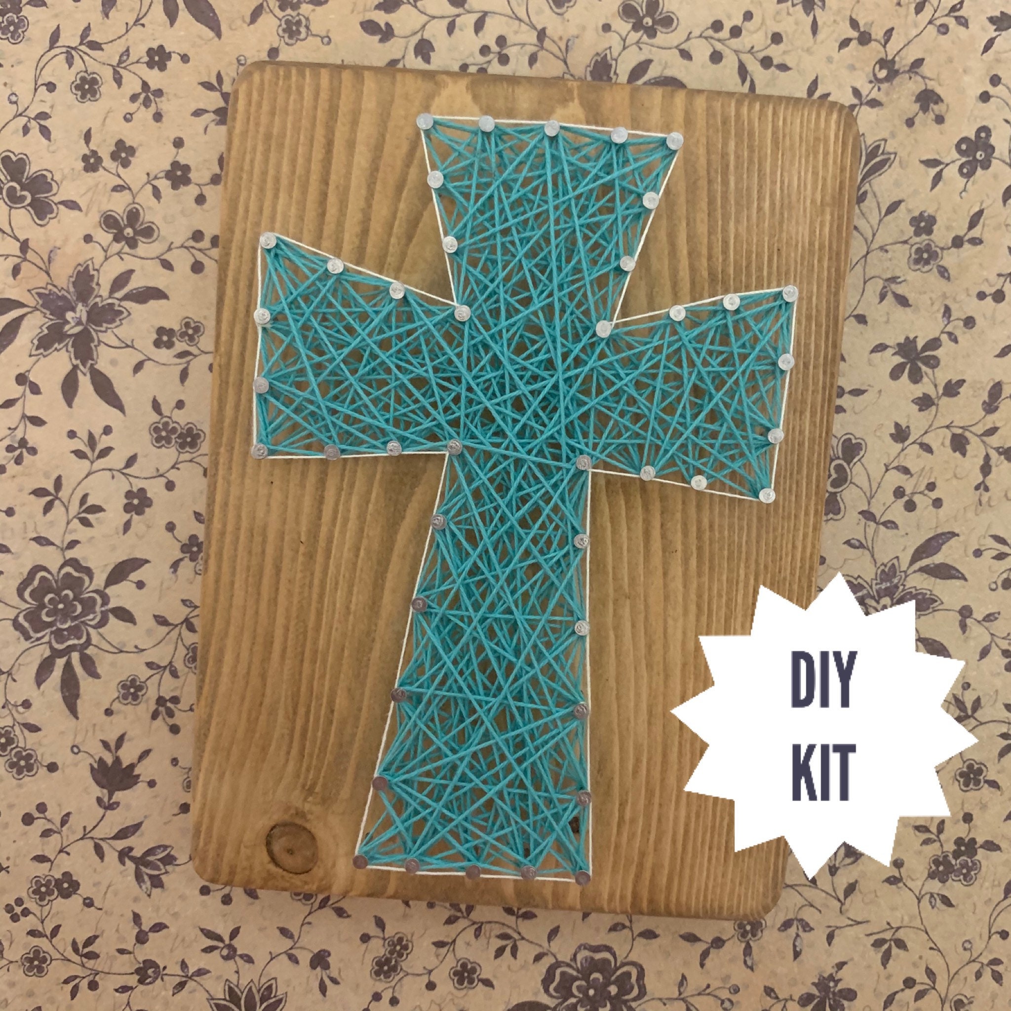 Cross String Art Kit Religious Art Gift of Faith Easter Etsy