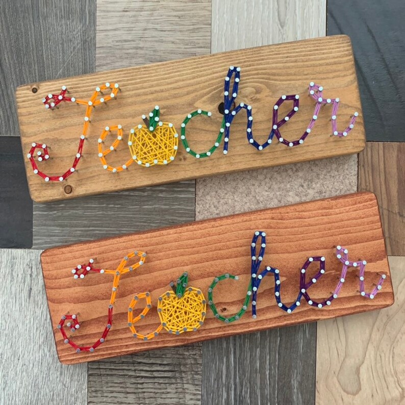 Teacher String Art Rainbow Sign Teacher Gifts Teacher | Etsy