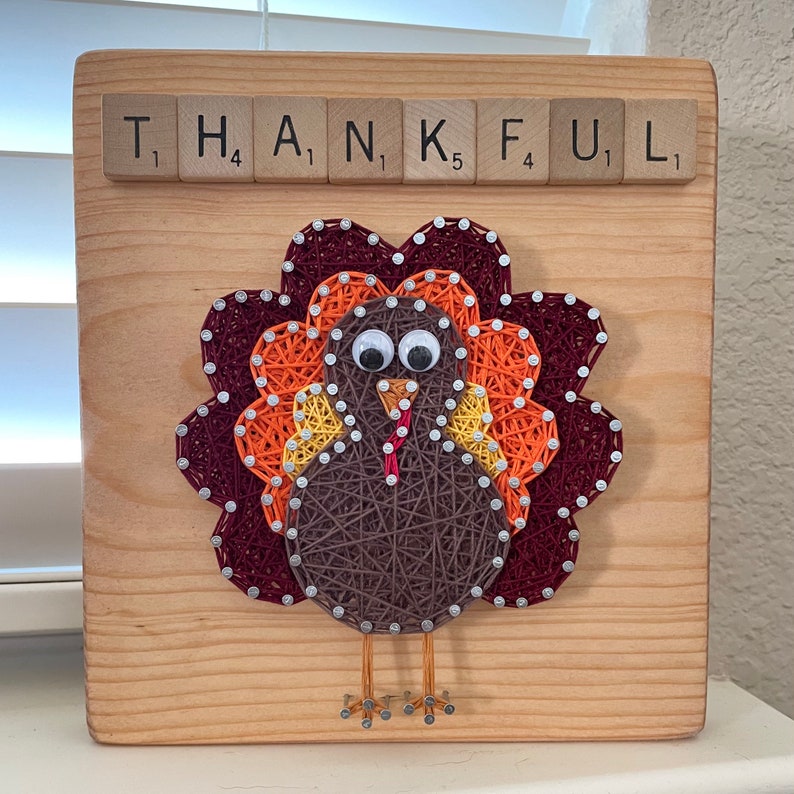 Thanksgiving Decor Turkey Sign Tom the Turkey String Art - Etsy