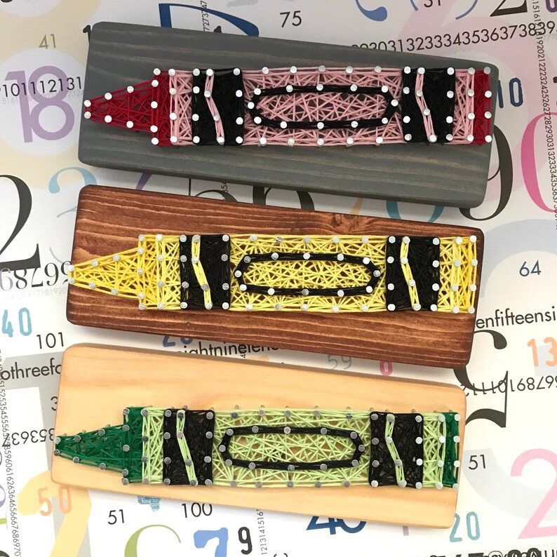 Crayon String Art Teacher Gifts Teacher Appreciation Etsy