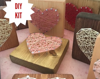 Kit de arte con cuerdas de corazón para hacer tú mismo, decoración de San Valentín
