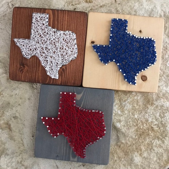 Texas String Art Texas Decor State Decor State Wall Art Etsy