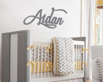 Personalized Wooden Name Sign Wall Hanging Painted Letters for Nursery Custom Name Plaque Cut Out Personalized Name Wooden Wall Art
