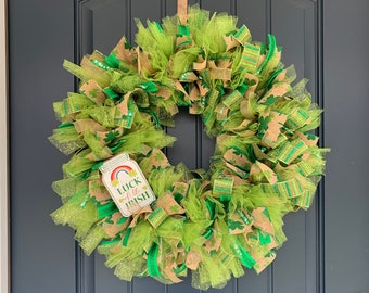 St. Patricks Day wreath, St Pattys Day wreath, St. Patricks Day decor, St Patricks day wreath, St Patricks day front door wreath