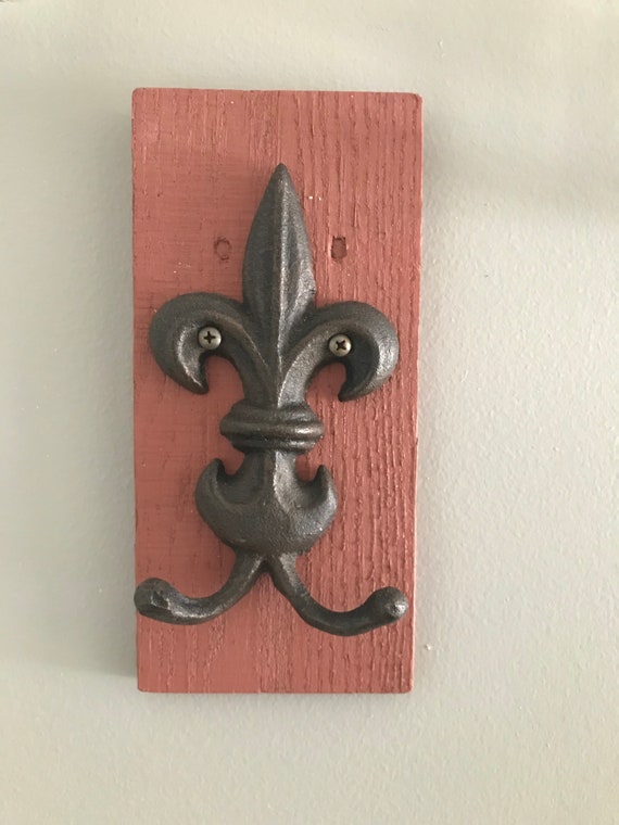 Fleur De Lis Hook Bedroom Decor Wall Decor Bathroom Decor Etsy