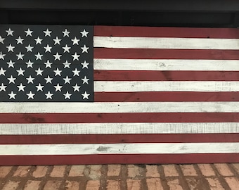 Bandera americana, bandera americana rústica, paleta bandera americana, bandera americana de madera recuperada, decoración de pared rústica, bandera de los Estados Unidos, decoración rústica del hogar