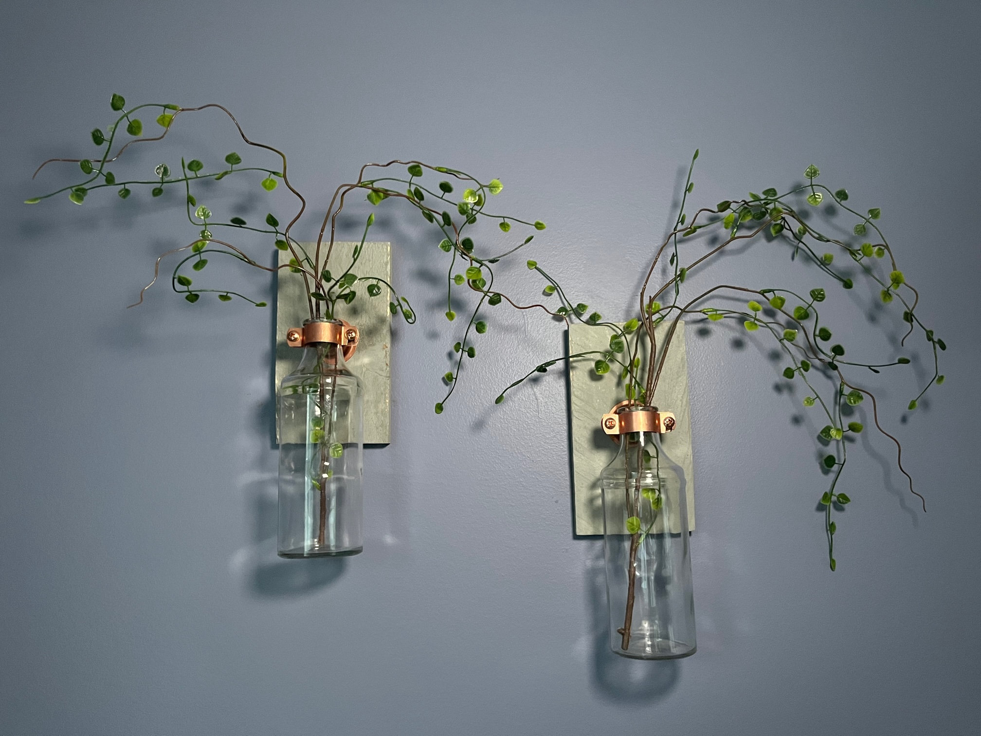 2 Wall Vases Wall Decor Vase Wall Decor Pallet Decor Etsy