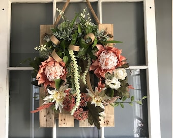 Corona de la puerta principal, corona de primavera, corona de la puerta principal de primavera, corona de verano, corona de la puerta principal de verano, corona rosa, corona, corona,