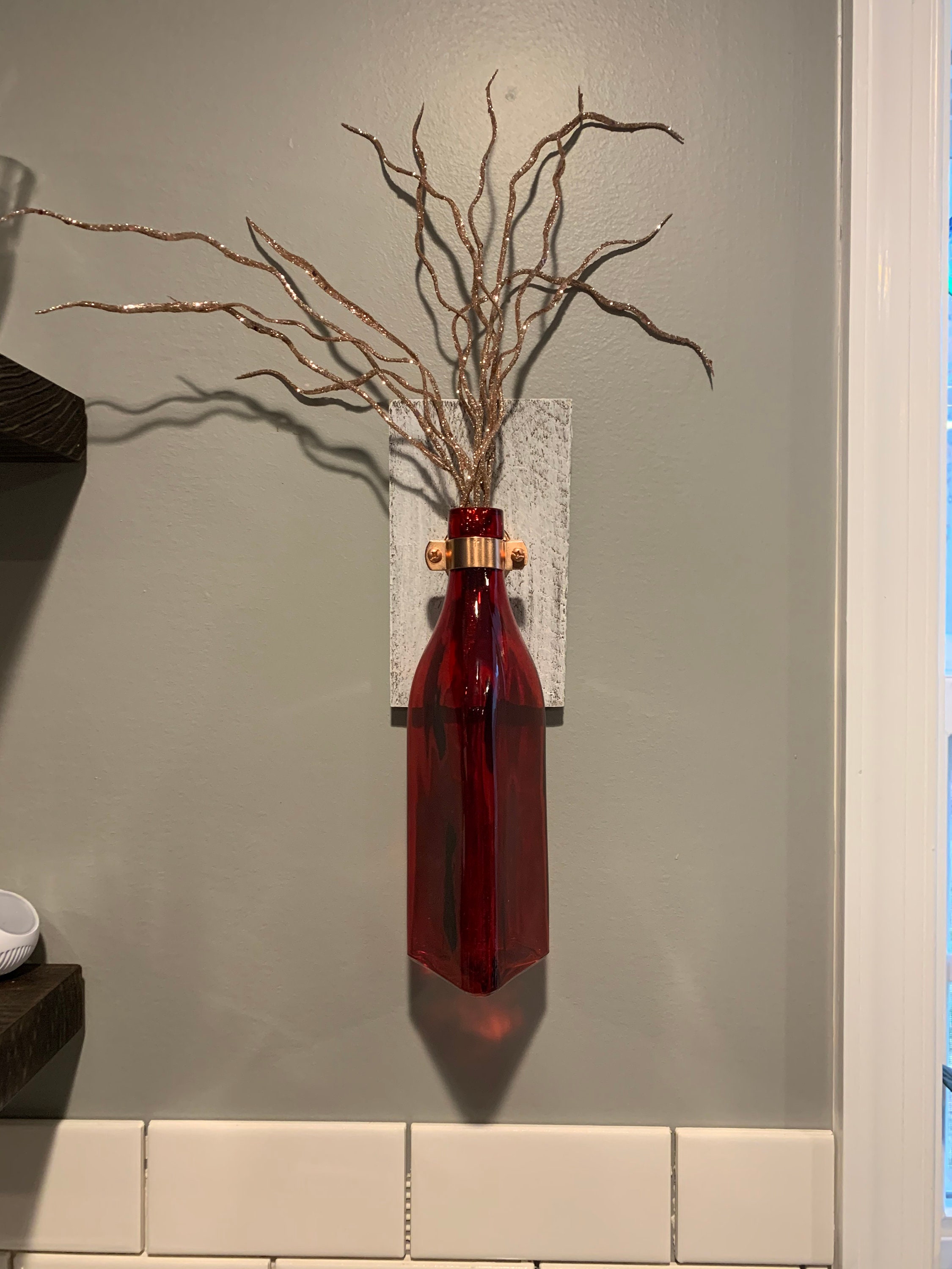 2 Wall Vases Wall Decor Vase Wall Decor Pallet Decor Etsy