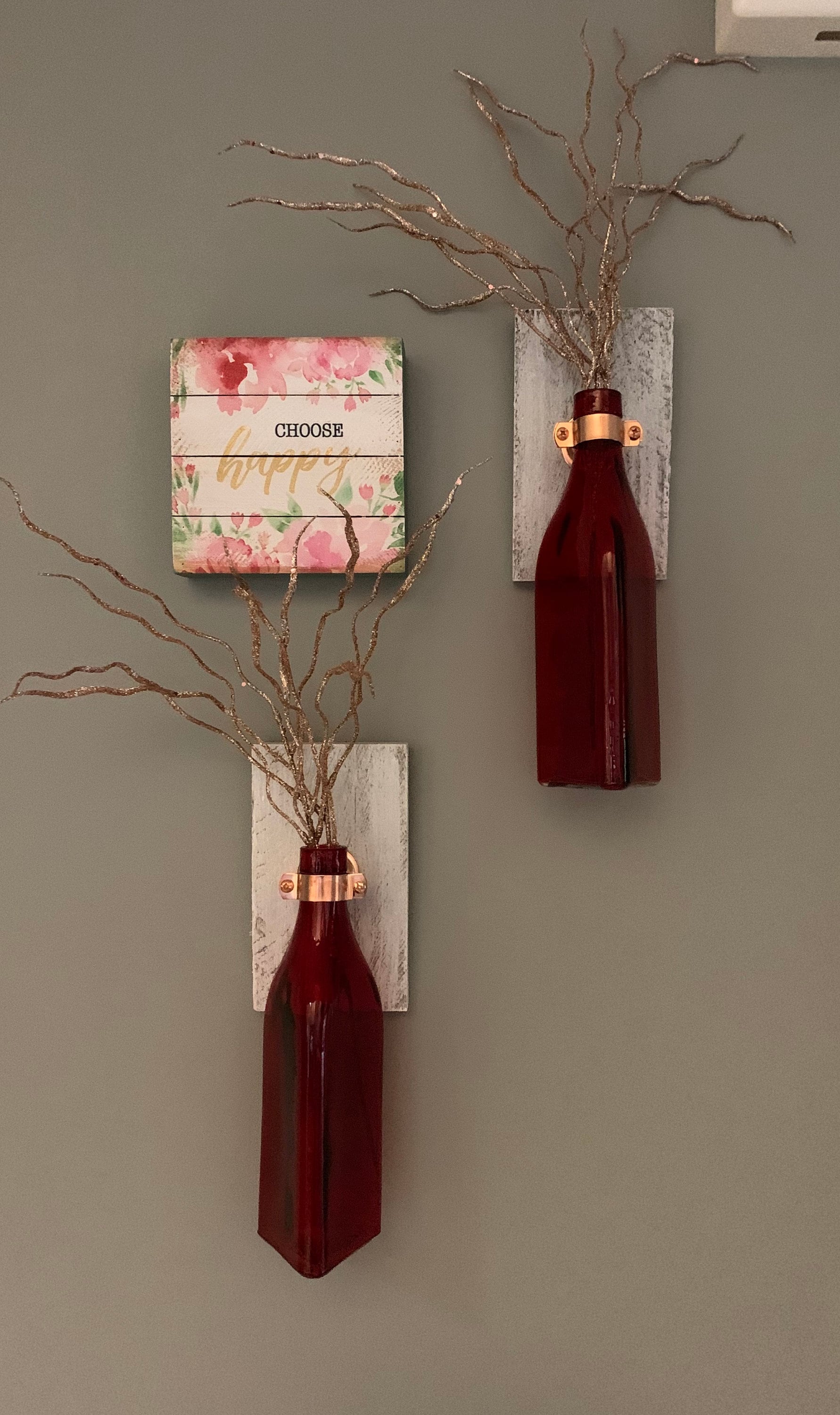 2 Wall Vases Wall Decor Vase Wall Decor Pallet Decor Etsy