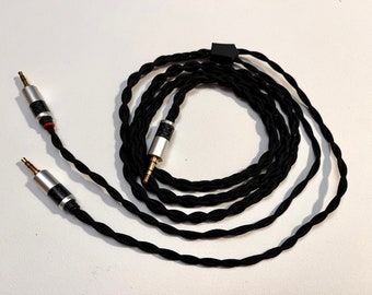 Yarara - custom 4 strand headphone cable - black 3.5mm TRS